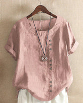 KELLYS | Short-sleeved Blouse with Round Neckline-1